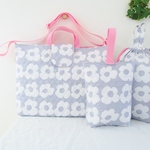 mo＊mo＊08＊＊様オーダー品 北欧フラワーの工作カバン・上履き入れ・お着替え袋