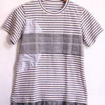 胸プリーツボーダーT