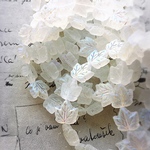 【4コセット】JIRI＊IVANA czech beads#チェコビーズ maple leaf13×13㍉vitrailAB crystal＊pearl frozen matte