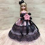 リカちゃんドレス ピンク×黒