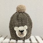 baby❤︎白くまニット帽   ベージュ