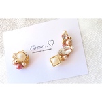 片耳イヤーカフ♡ビジューピアス イヤリングセット