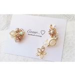 片耳イヤーカフ♡ビジューピアス イヤリングセット