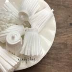 6pcs オフホワイト  スエード タッセル 