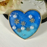 【リピーター様限定感謝価格】青空と雪ヘアゴム  レジン