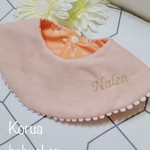 リバーシブル名前入れスタイ♪出産祝いやお洒落ベビーに♪