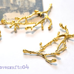 大きめ*チャーム*gold coral*珊瑚*小枝*パーツ*コネクター