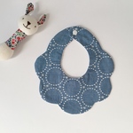 【new】BIGサークル刺繍 ⁑ 付け襟もくもくスタイ