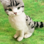 羊毛フェルト★サバトラ風★眉ネコ
