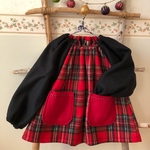 冬用スモック＊タータンチェック ♪ 120cm〜 130cm