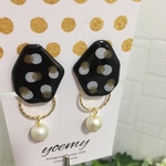 変形ドット⚫イヤリング♡