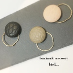 ✴︎2way big cabochon × gold pierce/earring✴︎