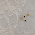 アレルギー対応✴︎再販18♡極小‼︎3mm✴︎トゥルーリー ブラックのピアス・イヤリング