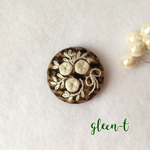 バラ🌹ミニ刺繍ブローチ(ヘアゴム可)