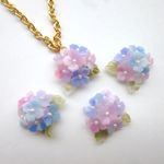 bouquetネックレス（紫陽花グラデーション）Ｂ