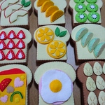 「youkiさまオーダー品♪」yumiko**フェルト☆おままごとサイズのトーストたち♪