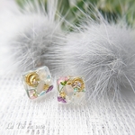 ボタニカルピアス(ファーキャッチ付／メッキピアス)