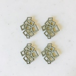 Matte Grey Small Linked Square Parts
