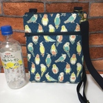 和柄 いろいろインコちゃん サコッシュ （縦型）