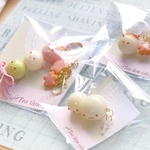 スイーツデコ🍡受注製作🍡三色だんごさんのキーホルダー🍡受注製作🍡桜、梅のアイシングクッキー付き🌸