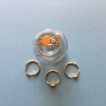 丸皿付きリング台（ゴールド/直径6mm/4個）
