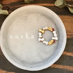 陶器 ブローチ ピーナッツ リース 落花生