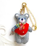 花売りクマさん のバッグチャーム＊リバティ＊