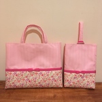 《mihomiha様オーダー品》花柄×ストライプ♡リボン セット【入園・入学】