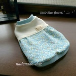 キルトニットのタンクワンピ　little blue flower✨