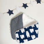 ネックウォーマー☆しろくま・ネイビー  マフラー