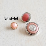 ＊1点限り＊【France Vintage】ピンク＆ゴールド ビンテージボタンセット (3個)