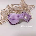  Twist bi−colorバレッタ【うす紫&濃い紫】