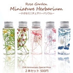 小さなミニチュアハーバリウムお任せ２本セット　ワンコイン価格！  