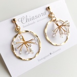 雨粒の線香花火ピアス/イヤリング