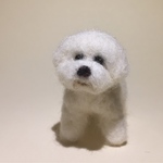 フェルト犬 ビションフリーゼ うるうるさん　<MW161>
