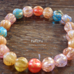 8mm mix color*gold  メロン チェコビーズ 20個