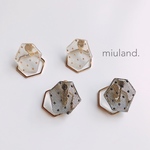 Dot tulle hexagon【ピアス/イヤリング】