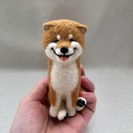 ハッピースマイル柴犬 羊毛フェルト