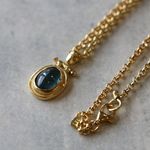 【m様ご注文】＊古代スタイル＊天然ブルートルマリン　ネックレス＊GP　トップのみ