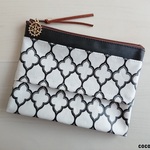 ポケットティッシュポーチ 　* モロッカン  white × black
