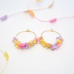 桜ドロップカラー の　 フープ　イヤリング or　ピアス