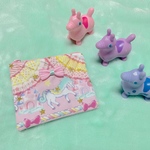 ユニコーンのスターチュール重ねポーチ(ピンク)