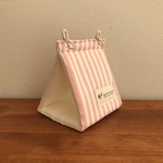 秋冬バードテント バードベッド¨̮♡︎ピンク ストライプ柄¨̮♡︎Sサイズ