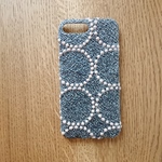 *受注製作*ミナペルホネン*タンバリン*ダークグレー×ライトピンク*mina perhonen*iPhoneケース*iPhoneカバー*スマホケース*スマホカバー