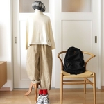 【受注制作】コーデュロイコクーンパンツ（beige）