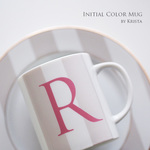イニシャルカラーマグ（ライトグレー）