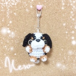 受注再販✨あみぐるみキーホルダー❣️まんまるワンコ(バーニーズ・マウンテン・ドッグ)