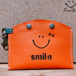 ta-fragrantさま専用♡︎ 大人可愛い♡リボン ニコちゃん スマイル  ポケットティッシュケース 本革