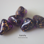 12*10mm  amesyst *gold  三角 チェコビーズ 5個