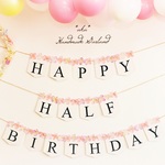 キャンディーカラーのハーフバースデーガーランド＊HAPPYHALFBIRTHDAY